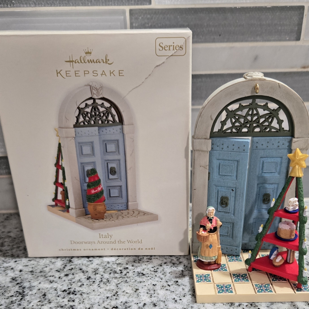 Hallmark Keepsake Italy Doorway Ornament - Blue and Red
